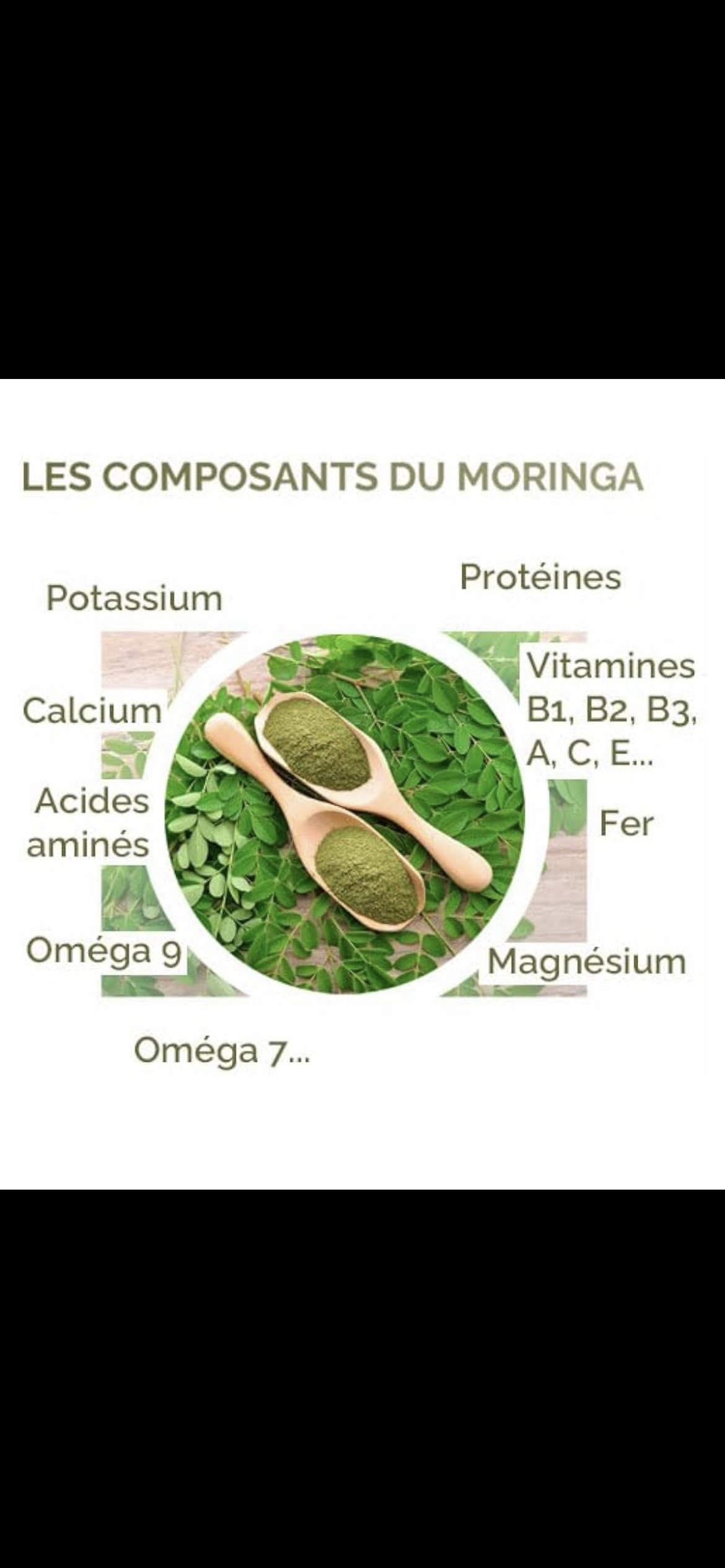 Poudre de moringa 100% naturel